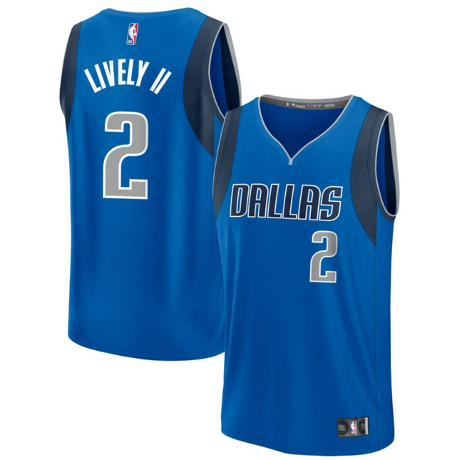 Dereck Lively II Dallas Mavericks 2026 Fast Break Icon Edition Jersey - Blue