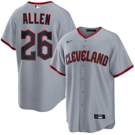 Logan Allen Cleveland Guardians 2026 Road Jersey - Grey