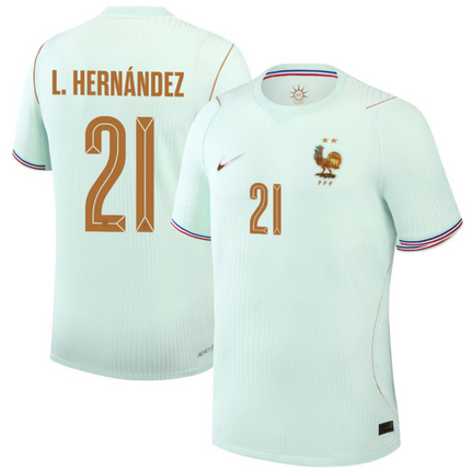 Lucas Hernandez France National Team 2026 World Cup Away Jersey - Green
