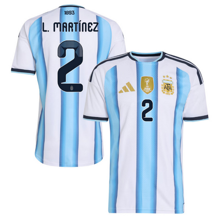 Lucas Martinez Argentina National Team 2026 World Cup Home Jersey - White