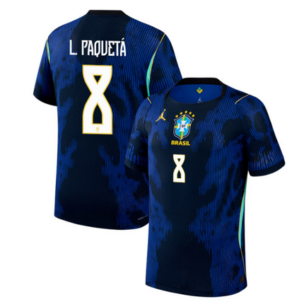Lucas Paqueta Brazil National Team 2026 World Cup Away Jersey - Blue
