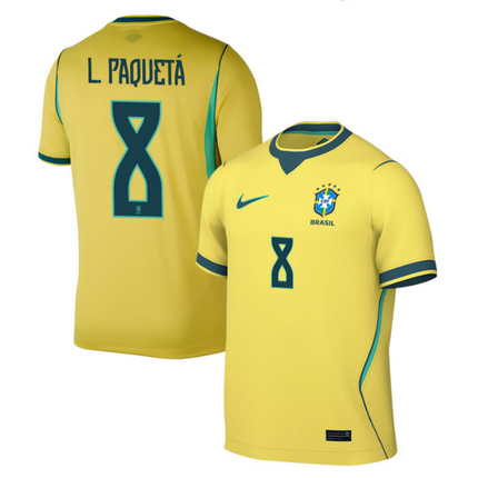 Lucas Paqueta Brazil National Team 2026 World Cup Home Jersey - Yellow