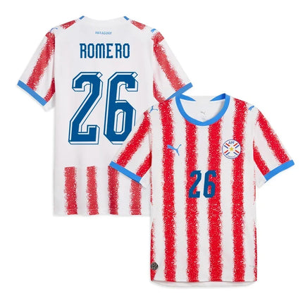 Lucas Romero Paraguay National Team 2026 World Cup Home Jersey - White/Red