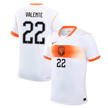 Luciano Valente Netherlands National Team 2026 World Cup Away Stadium Jersey - White