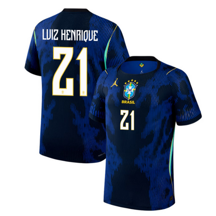 Luiz Henrique Brazil National Team 2026 World Cup Away Jersey - Blue