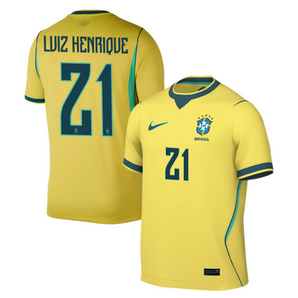 Luiz Henrique Brazil National Team 2026 World Cup Home Jersey - Yellow