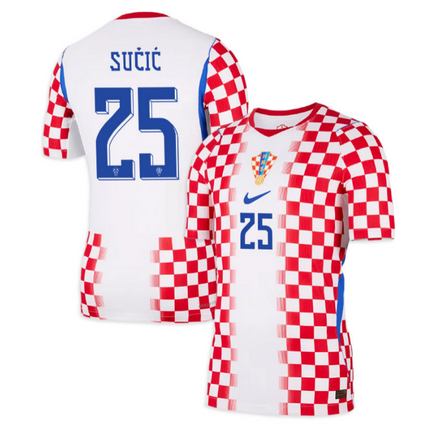Luka Sucic Croatia National Team 2026 World Cup Home Jersey - Red