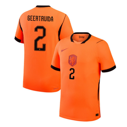 Lutsharel Geertruida Netherlands National Team 2026 World Cup Home Stadium Jersey - Orange