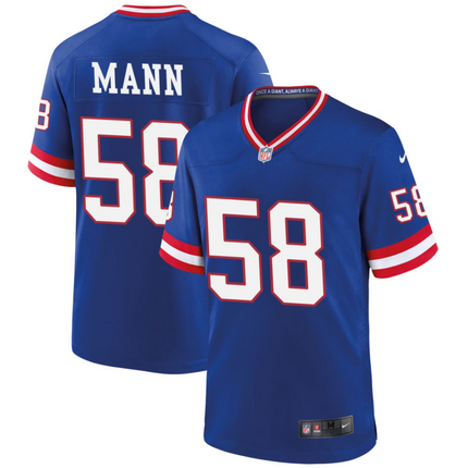 Ben Mann New York Giants 2026 Classic Game Jersey - Royal