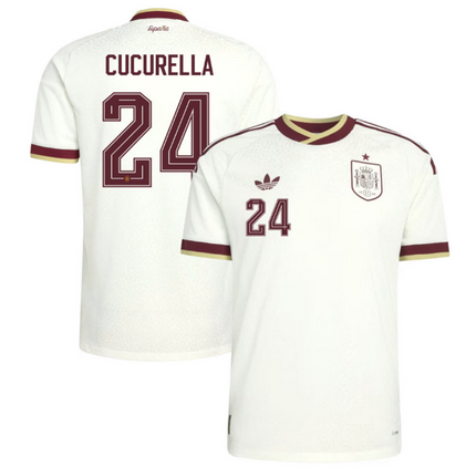 Marc Cucurella Spain National Team 2026 World Cup Away Jersey - White