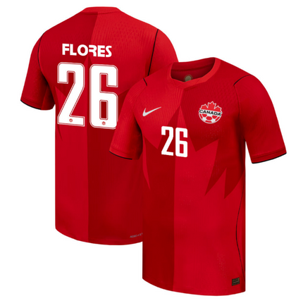 Marcelo Flores Canada National Team 2026 World Cup Home Jersey - Red