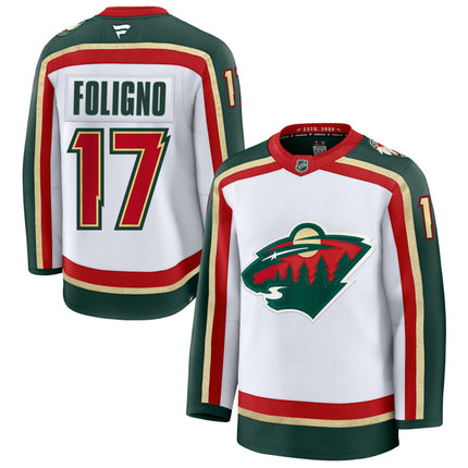 Marcus Foligno Minnesota Wild 25th Anniversary Premium Jersey - White