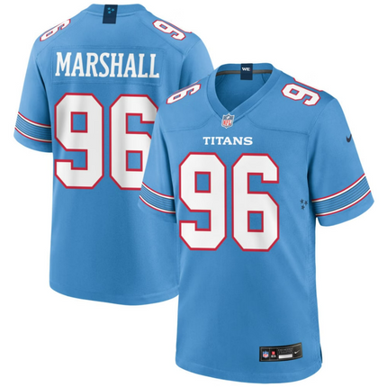 Jackie Marshall Tennessee Titans 2026 Game Jersey - Light Blue
