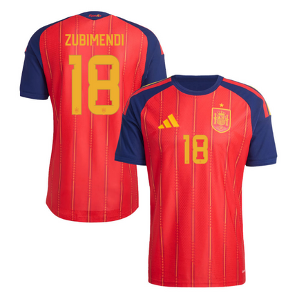 Martin Zubimendi Spain National Team 2026 World Cup Home Jersey - Red