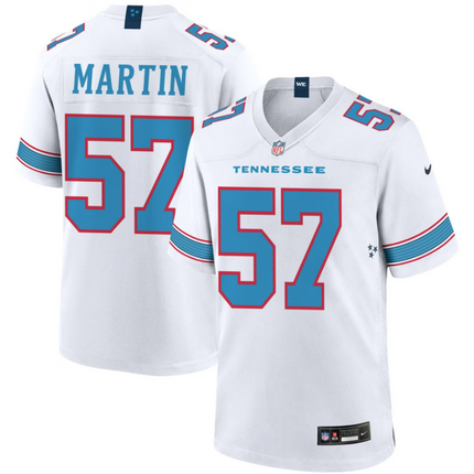 Jacob Martin Tennessee Titans 2026 Game Jersey - White