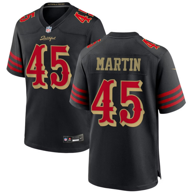 Nickolas Martin San Francisco 49ers 2026 Rivalries Collection Game Jersey - Black