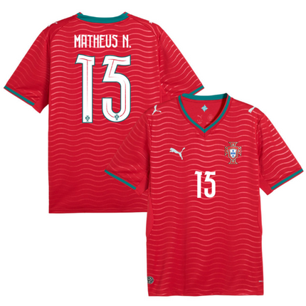 Matheus Nunes Portugal National Team 2026 World Cup Home Jersey - Red