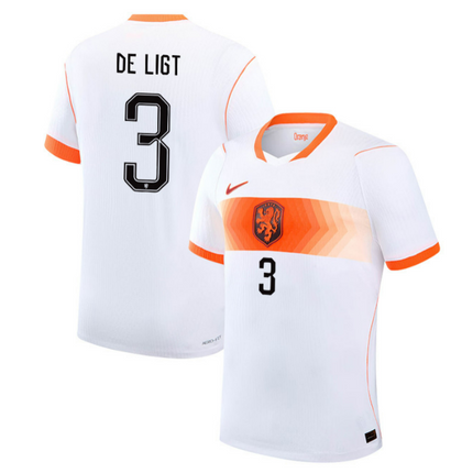 Matthijs de Ligt Netherlands National Team 2026 World Cup Away Stadium Jersey - White