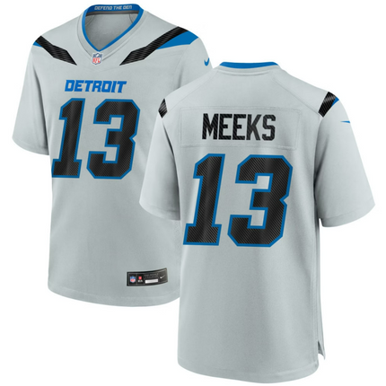 Jackson Meeks Detroit Lions 2026 Rivalries Collection Game Jersey - Silver