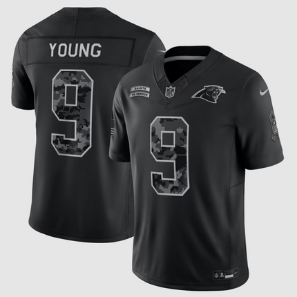 Bryce Young Carolina Panthers 2026 Salute to Service Stitched Limited Jersey - Black