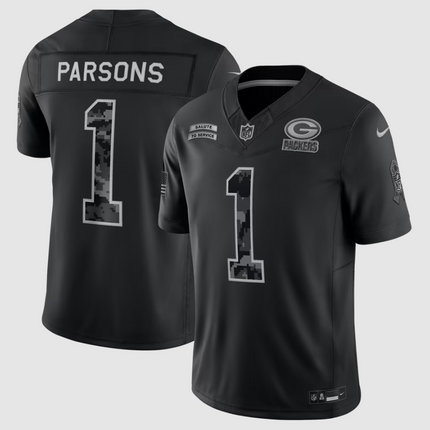 Micah Parsons Green Bay Packers 2026 Salute to Service Stitched Limited Jersey - Black