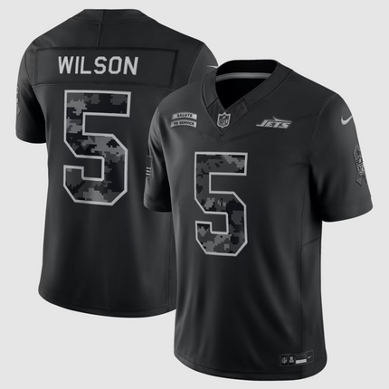 Garrett Wilson New York Jets 2026 Salute to Service Stitched Limited Jersey - Black