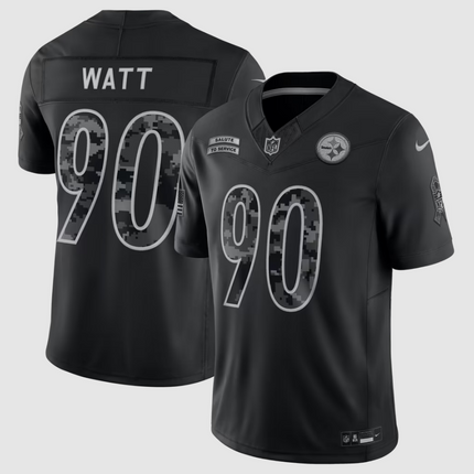 T.J. Watt Pittsburgh Steelers 2026 Salute to Service Stitched Limited Jersey - Black