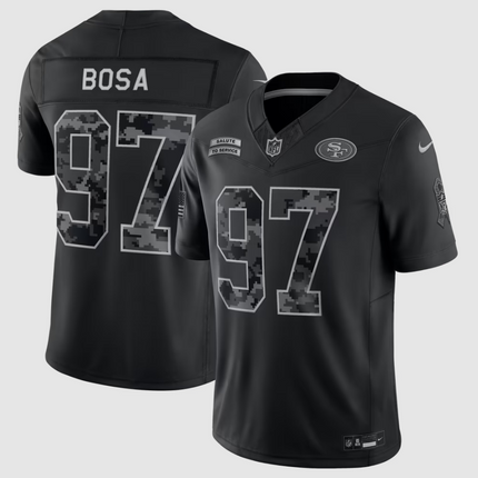Nick Bosa San Francisco 49ers 2026 Salute to Service Stitched Limited Jersey - Black