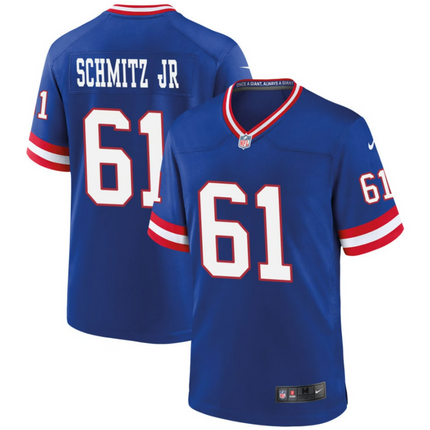 John Michael Schmitz New York Giants 2026 Classic Game Jersey - Royal