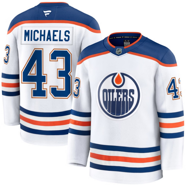 Owen Michaels Edmonton Oilers 2026 Away Premium Jersey - White
