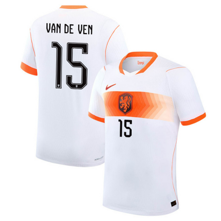 Micky van de Ven Netherlands National Team 2026 World Cup Away Stadium Jersey - White