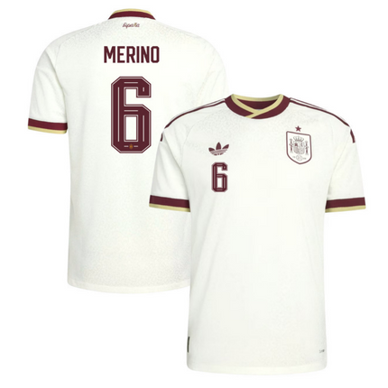 Mikel Merino Spain National Team 2026 World Cup Away Jersey - White