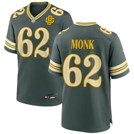 Jacob Monk Green Bay Packers 2026 Rivalries Collection Game Jersey - Green
