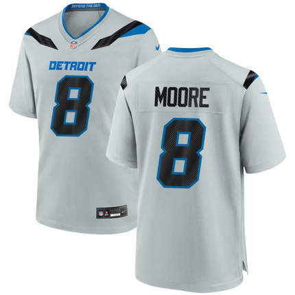 Derrick Moore Detroit Lions 2026 Rivalries Collection Game Jersey - Silver