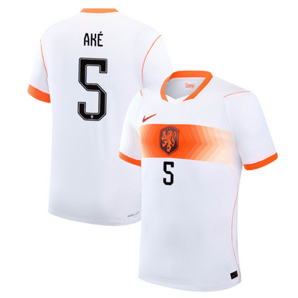 Nathan Ake Netherlands National Team 2026 World Cup Away Stadium Jersey - White