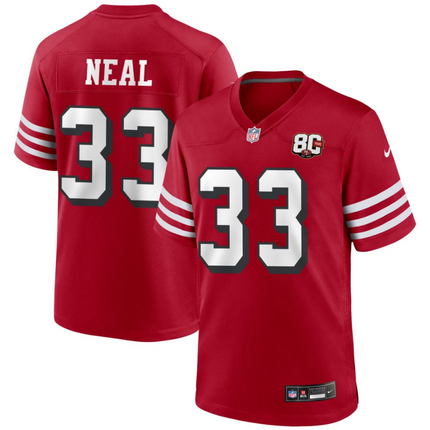 Siran Neal San Francisco 49ers Nike 80th Anniversary Alternate Game Jersey - Scarlet