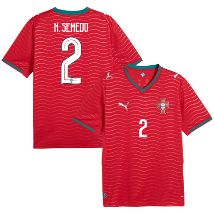 Nelson Semedo Portugal National Team 2026 World Cup Home Jersey - Red