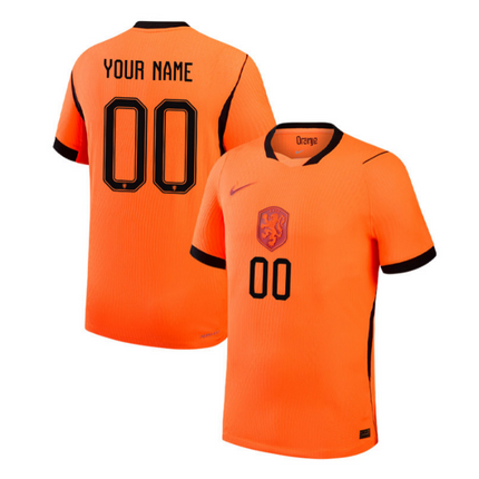 Custom Name Netherlands National Team 2026 World Cup Home Stadium Jersey - Orange