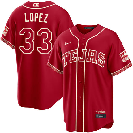 Nicky Lopez Texas Rangers 2026 City Connect Jersey - Red
