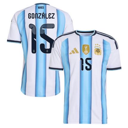 Nicolas Gonzalez Argentina National Team 2026 World Cup Home Jersey - White