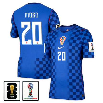 Nikola Moro Croatia National Team 2026 World Cup Away Jersey - Blue