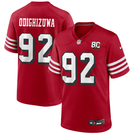Osa Odighizuwa San Francisco 49ers Nike 80th Anniversary Alternate Game Jersey - Scarlet