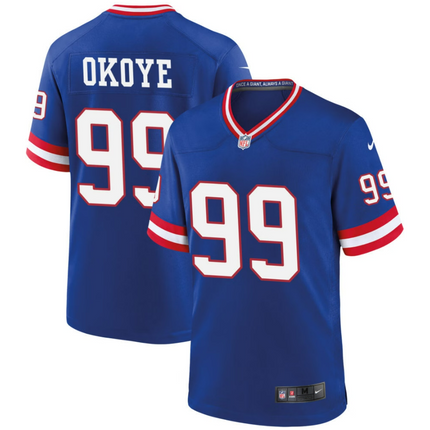 Basil Okoye New York Giants 2026 Classic Game Jersey - Royal