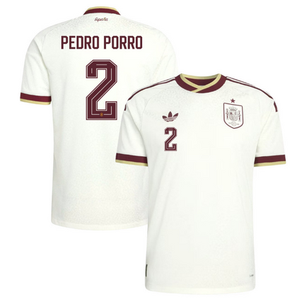 Pedro Porro Spain National Team 2026 World Cup Away Jersey - White