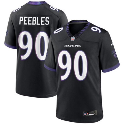 Aeneas Peebles Baltimore Ravens 2026 Alternate Game Jersey - Black