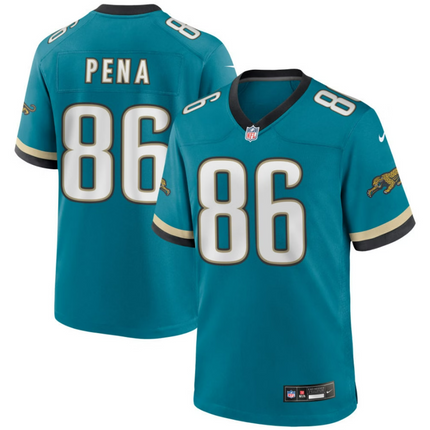 Trebor Pena Jacksonville Jaguars 2026 Throwback Game Jersey - Teal Prowler