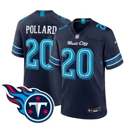 Tony Pollard Tennessee Titans 2026 Rivalries Limited Stitched Jersey - Navy