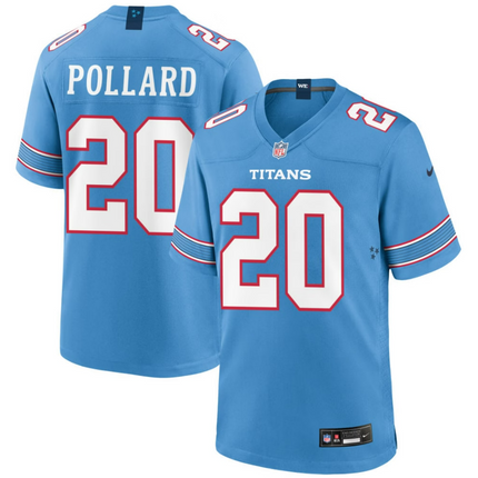 Tony Pollard Tennessee Titans 2026 Game Jersey - Light Blue