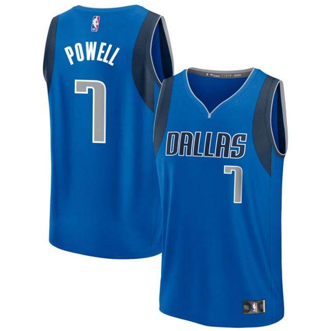 Dwight Powell Dallas Mavericks 2026 Fast Break Icon Edition Jersey - Blue