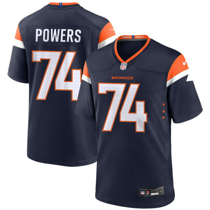 Ben Powers Denver Broncos 2026 Alternate Mile High Collection Game Jersey - Navy